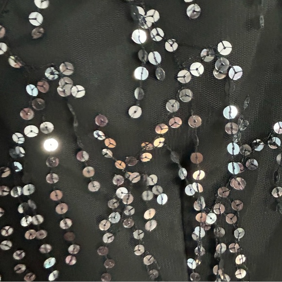 Women’s black jumpsuit with sequence zippered back new no tags - Picture 3 of 6